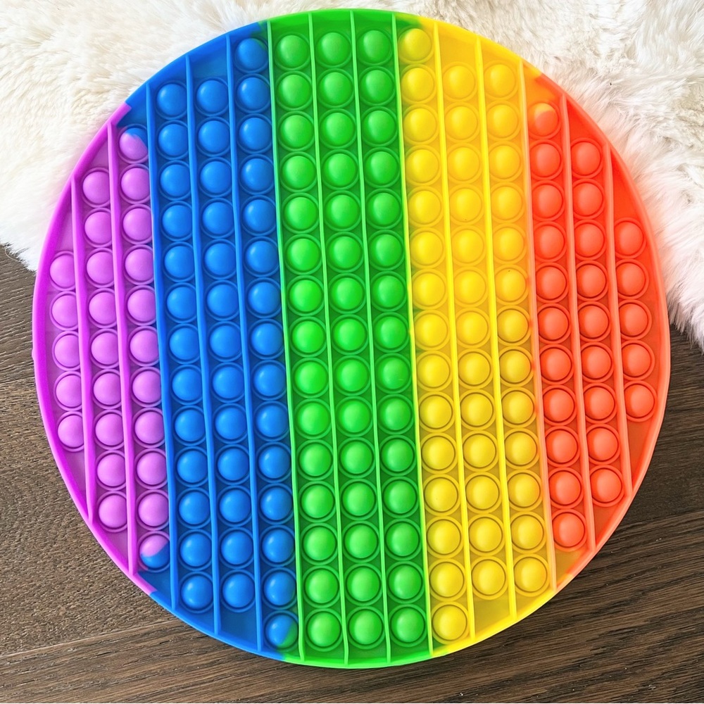 Large Circle Pop It Colorful Fidget Toy 12 Inch